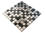 MOZAIKA SZKLANA SREBRNA SILVER CARBON
