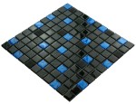 MOZAIKA SZKLANA CZARNA  VOLCANO BLUE