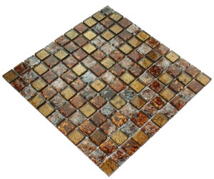Mozaika szklana brązowa  ICE BROWN MIX