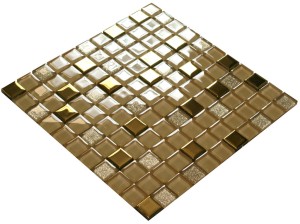 Mozaika szklana beżowa złota BEIGE GLAMOUR 