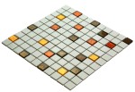 MOZAIKA CERAMICZNA BIAŁA 102 MARRONE
