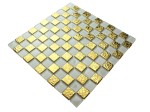 MOZAIKA SZKLANA ZŁOTA, BIAŁA MIX 102 GOLD