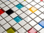 MOZAIKA CERAMICZNA BIAŁA PLUS KOLOR