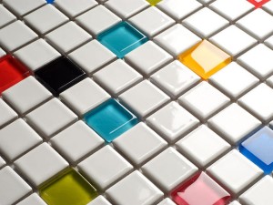 MOZAIKA CERAMICZNA BIAŁA PLUS KOLOR