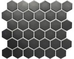 MOZAIKA CERAMICZNA CZARNA HEXAGON 