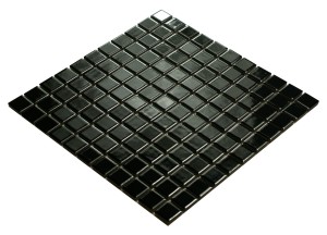 Mozaika ceramiczna satyna czarna 2,5 x 2,5 cm