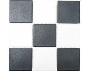 Płytka ceramiczna na ścianę i podłogęm biało czarna matowa