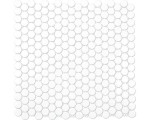 Płytka na ściane ceramiczana biała, mozaika ceramiczna biała okrągła 