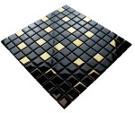 MOZAIKA SZKLANA CZARNA 804-gold shine