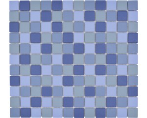 MOZAIKA CERAMICZNA NIEBIESKA, mozaika z matowym antypoślizgowym wykończeniem 