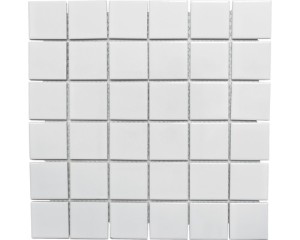 Płytka ceramiczna biała, mozaika ceramiczna biała z połyskiem 48x48