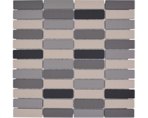 Płytka ścienna mozaika ceramiczna paski beżowe 28x29cm