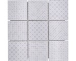 Płytka ceramiczna biała, mozaika ceramiczna biała ze wzorem 10x10cm