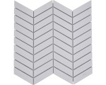 Płytka ceramiczna biała błyszcząca, Zygzak