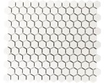 MOZAIKA CERAMICZNA BIAŁA HEXAGON , płytka hexagon matt
