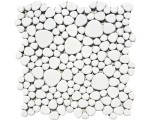 MOZAIKA CERAMICZNA BIAŁA, ŚWIECĄCA KAMIEŃ-ŻWIR
