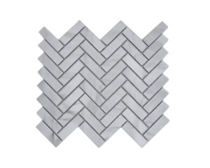 Płytka ceramiczna biała błyszcząca, Jodełka