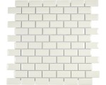 MOZAIKA CERAMICZNA, BIAŁA CEGŁA BŁYSZCZĄCA 