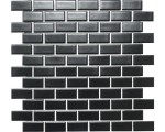 MOZAIKA CERAMICZNA, CZARNA CEGŁA MATOWA