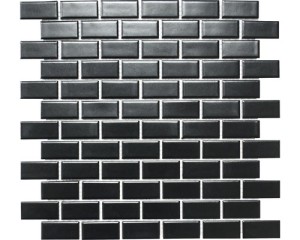 MOZAIKA CERAMICZNA, CZARNA CEGŁA MATOWA
