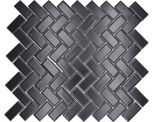 MOZAIKA CERAMICZNA, CZARNA JODEŁKA MATOWA