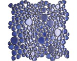 MOZAIKA CERAMICZNA NIEBIESKA, ŚWIECĄCA KAMIEŃ-ŻWIR  