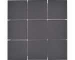 Płytka ceramiczna czarna, mozaika ceramiczna czarna matowa 10x10cm   