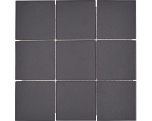 Płytka ceramiczna czarna, mozaika ceramiczna czarna matowa 10x10cm   