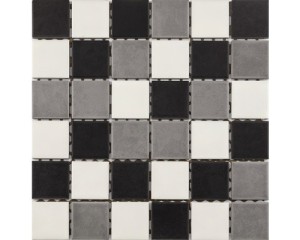 MOZAIKA CERAMICZNA, MIX CZARNY 48X48 
