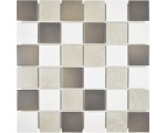 MOZAIKA CERAMICZNA, BEŻOWO-SZARA 48X48