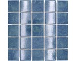 MOZAIKA CERAMICZNA , PŁYTKA NIEBIESKA Z POWŁOKĄ ŚWIECĄCĄ 48X48