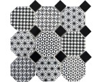 mozaika ceramiczna duży hexagon ze wzorem 10x10cm