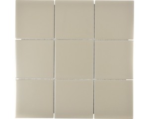 MOZAIKA CERAMICZNA, PŁYTKA BEŻOWA MATTOWA 10X10CM