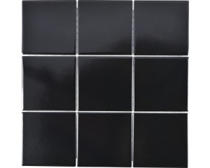 mozaika ceramiczna czarna, płytka ceramiczna mattowa 10x10cm