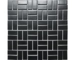 mozaika ceramiczna czarna cegła, płytka ceramiczna satyna