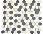 Mozaika ceramiczna hexagon beżowo-szary, heksagon