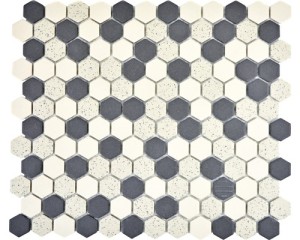 Mozaika ceramiczna hexagon beżowo-szary, heksagon