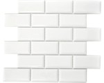 MOZAIKA CERAMICZNA, CEGŁA BIAŁA Z POŁYSKIEM