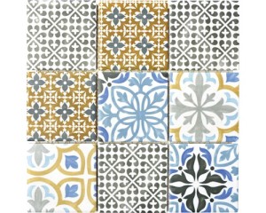 MOZAIKA CERAMICZNA ZE WZOREM KOLOROWA 10X10CM
