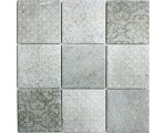 MOZAIKA CERAMICZNA ZE WZOREM SZARA 10X10CM 