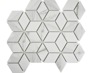 MOZAIKA CERAMICZNA, PŁYTKA SZARE ROMBY