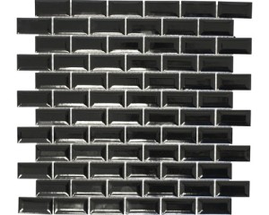 MOZAIKA CERAMICZNA, CZARNA CEGŁA   