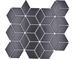 MOZAIKA CERAMICZNA, PŁYTKA CZARNE ROMBY