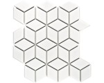 MOZAIKA CERAMICZNA, PŁYTKA BIAŁE ROMBY