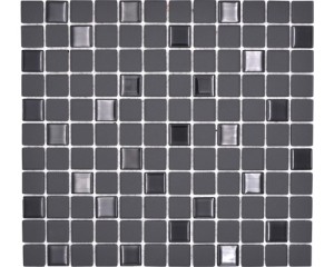 mozaika ceramiczna, płytka ceramiczna czarna 2,5x2,5cm