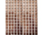 mozaika ceramiczna, płytka ceramiczna miedziana z połyskiem 2,5x2,5cm 