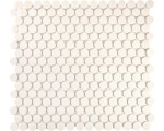 mozaika ceramiczna, kółka ceramiczne biała