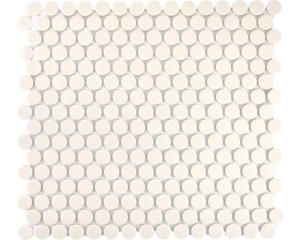 mozaika ceramiczna, kółka ceramiczne biała