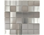 MOZAIKA METALOWA, PŁYTKA ALUMINIOWA SREBRNA 48x48