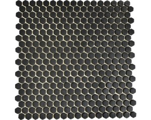 Mozaika szklana hexagon, heksagon czarny 